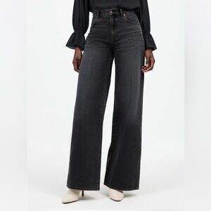 Madewell The Perfect Vintage Wide Leg Jean Size 27 in Washed Out Black